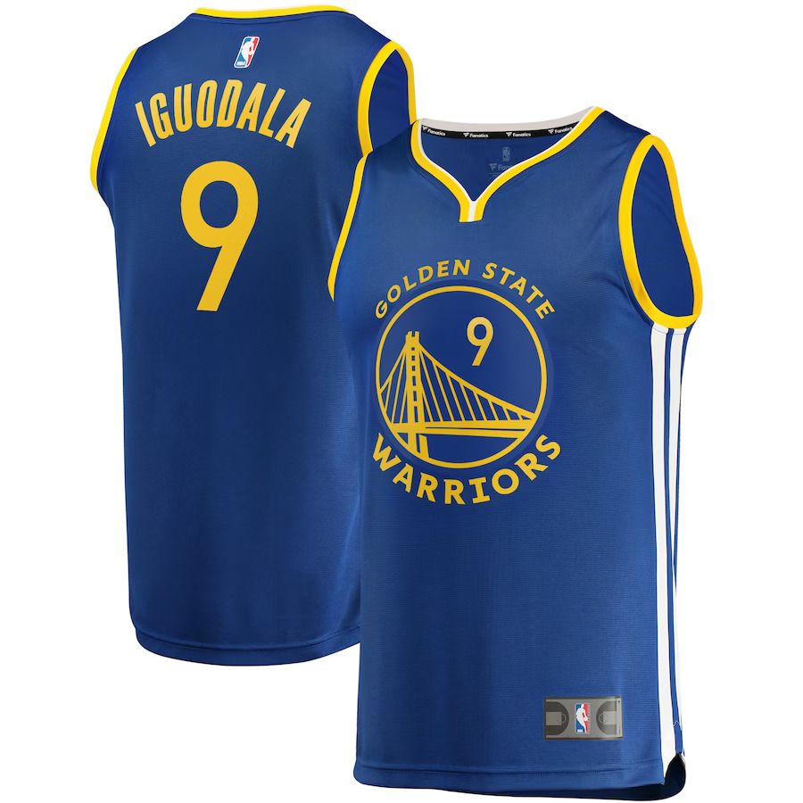 Men Golden State Warriors #9 Andre Iguodala Fanatics Branded Royal Fast Break Replica NBA Jersey->customized nba jersey->Custom Jersey